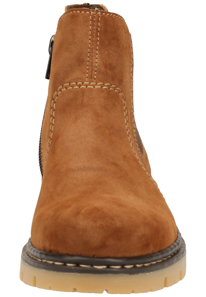 Rieker Stiefelette Lederimitat/Textil Braun - surf4shoes