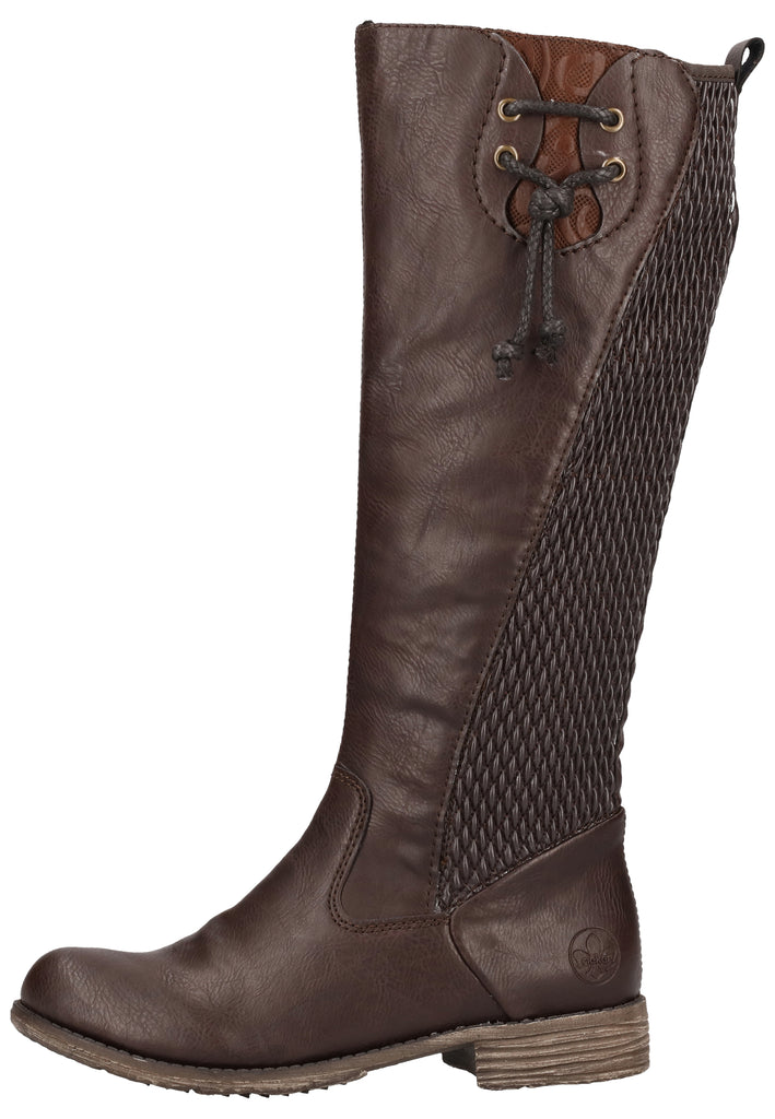 Rieker Stiefel Lederimitat/Textil Braun Warmfutter - surf4shoes