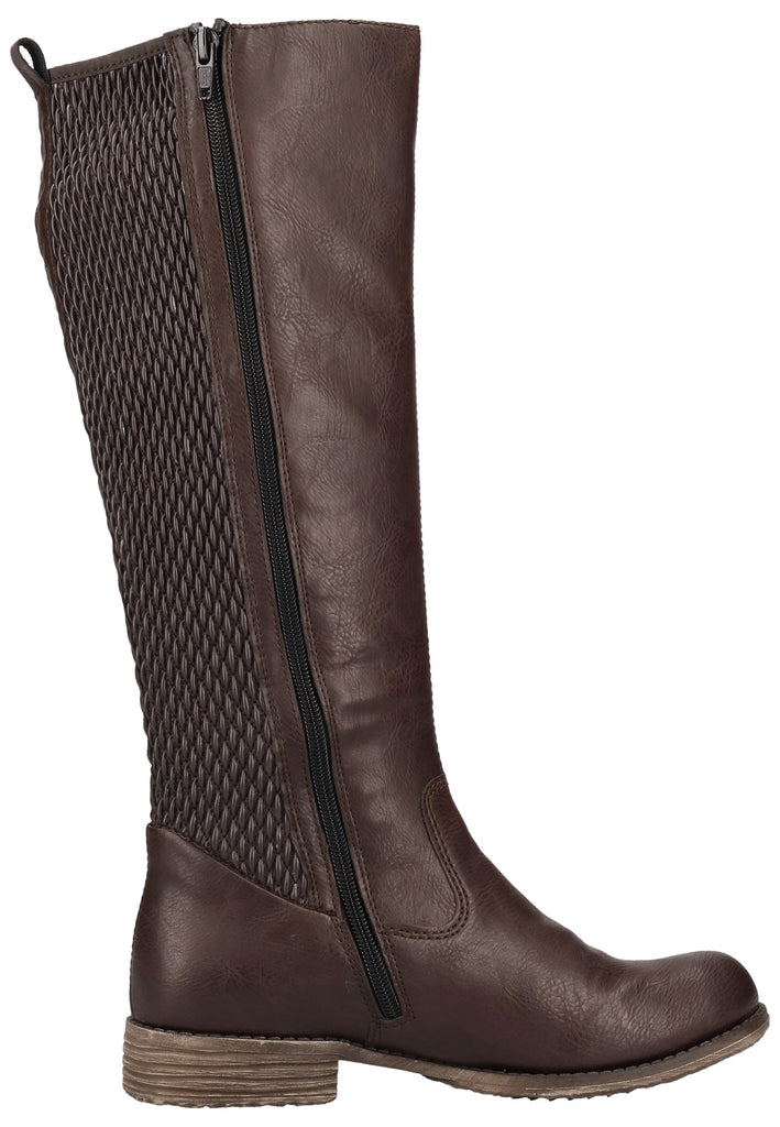 Rieker Stiefel Lederimitat/Textil Braun Warmfutter - surf4shoes