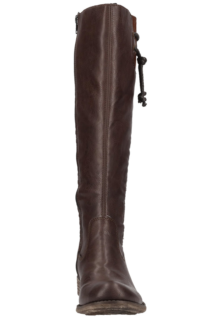 Rieker Stiefel Lederimitat/Textil Braun Warmfutter - surf4shoes