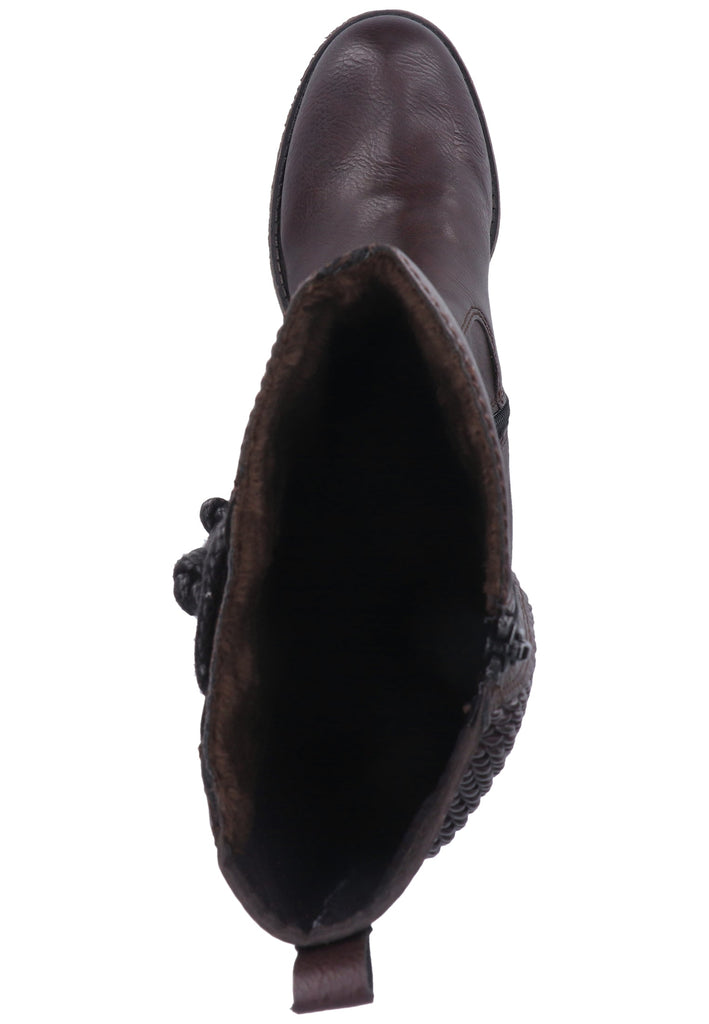 Rieker Stiefel Lederimitat/Textil Braun Warmfutter - surf4shoes