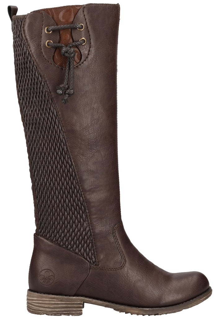 Rieker Stiefel Lederimitat/Textil Braun Warmfutter - surf4shoes