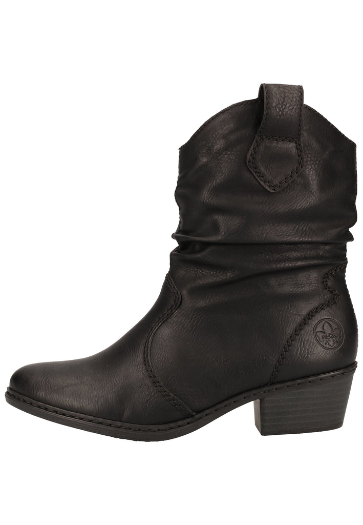 Rieker Stiefelette Lederimitat Schwarz Warmfutter - surf4shoes