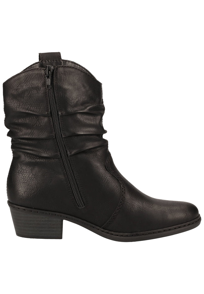 Rieker Stiefelette Lederimitat Schwarz Warmfutter - surf4shoes