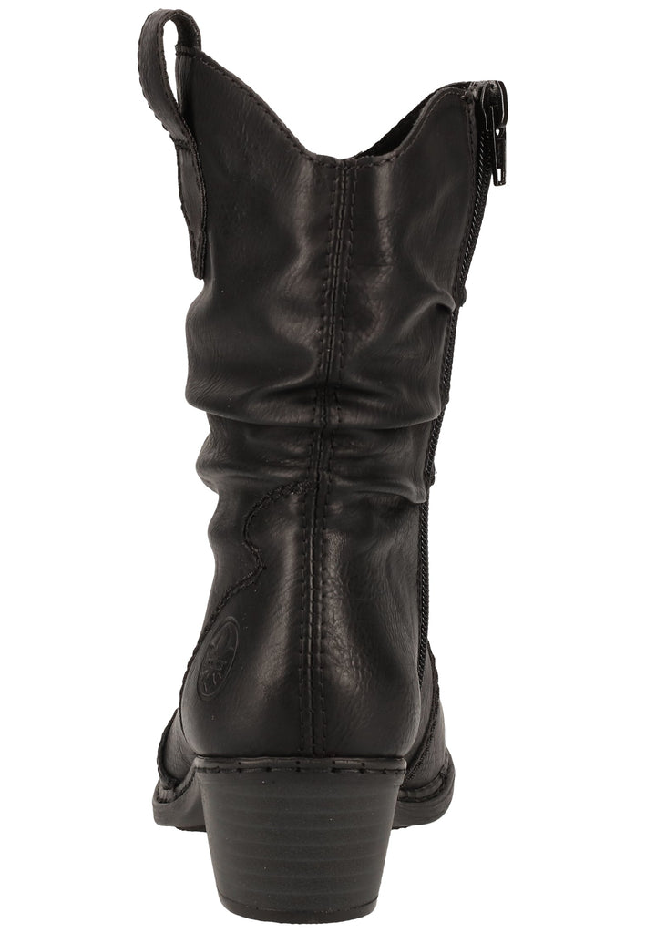 Rieker Stiefelette Lederimitat Schwarz Warmfutter - surf4shoes