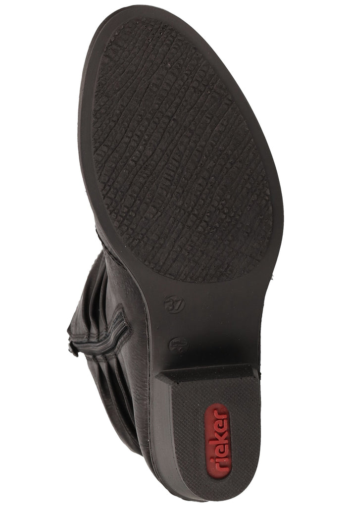 Rieker Stiefelette Lederimitat Schwarz Warmfutter - surf4shoes