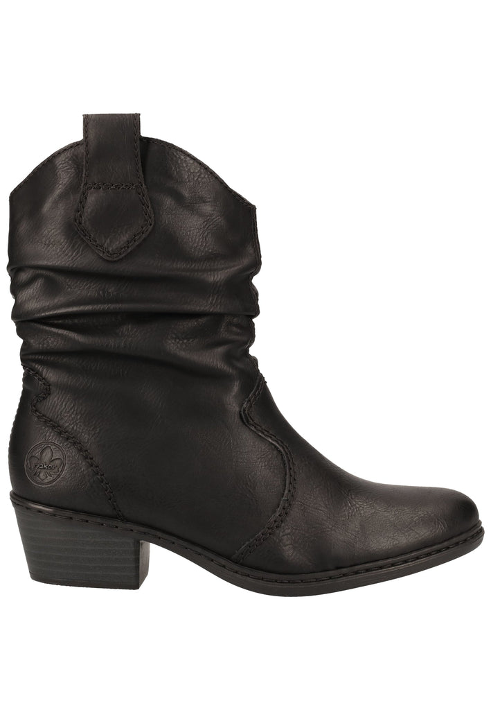 Rieker Stiefelette Lederimitat Schwarz Warmfutter - surf4shoes