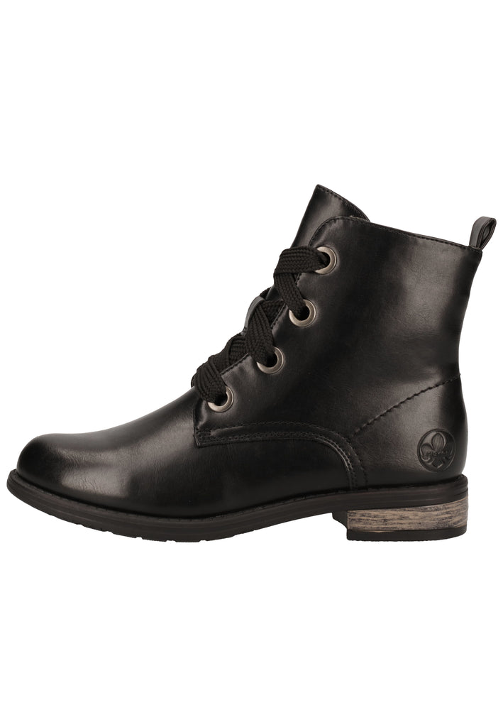 Rieker Stiefelette Lederimitat Schwarz Warmfutter - surf4shoes