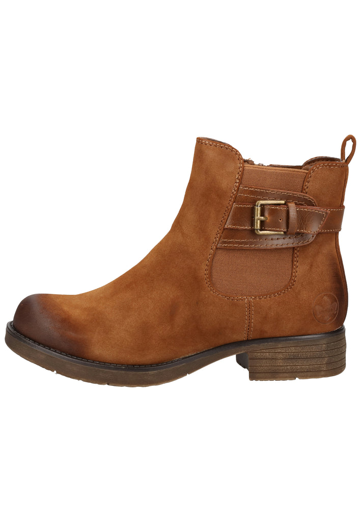 Rieker Stiefelette Lederimitat/Textil Braun Warmfutter - surf4shoes