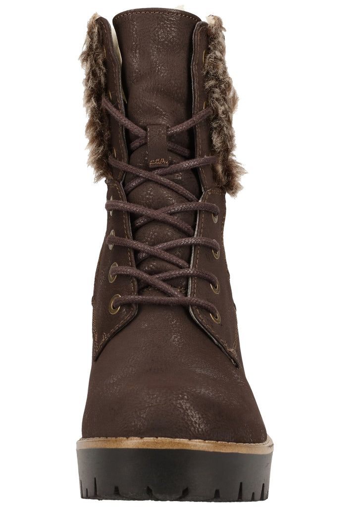 Rieker Stiefelette Lederimitat/Textil Moro Warmfutter - surf4shoes