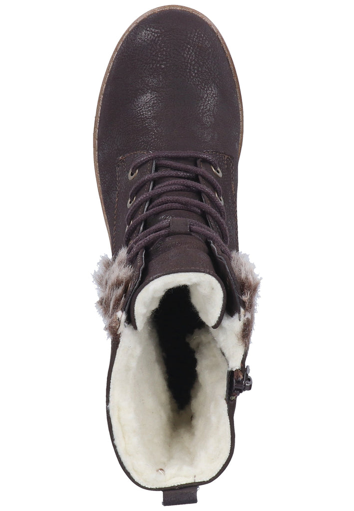 Rieker Stiefelette Lederimitat/Textil Moro Warmfutter - surf4shoes