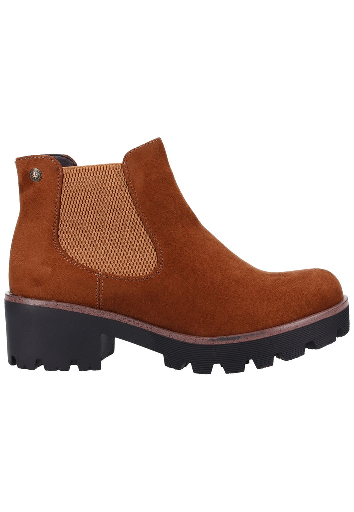 Rieker Stiefelette Lederimitat Beige Warmfutter - surf4shoes