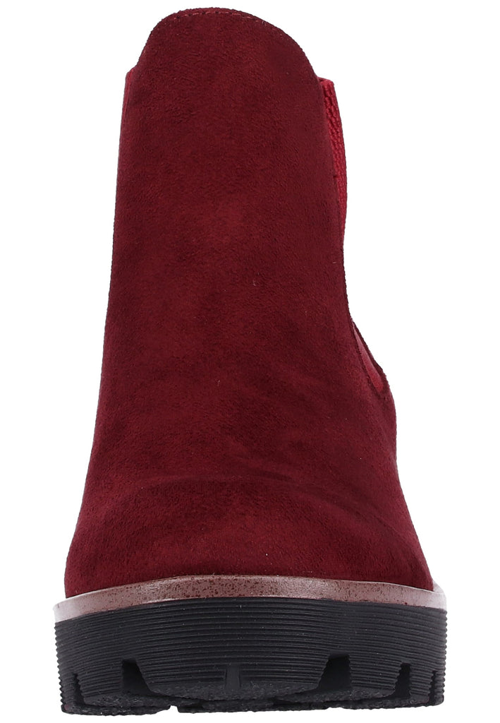 Rieker Stiefelette Lederimitat Rot - surf4shoes