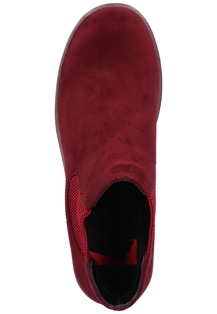 Rieker Stiefelette Lederimitat Rot - surf4shoes