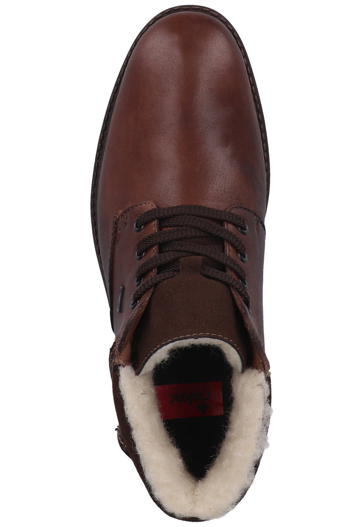 Rieker Stiefelette Glattleder Mahagony Warmfutter - surf4shoes