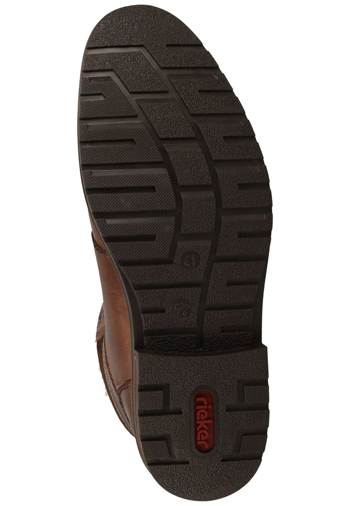 Rieker Stiefelette Glattleder Mahagony Warmfutter - surf4shoes