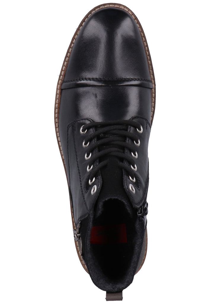 Rieker Stiefelette Glattleder Schwarz Warmfutter - surf4shoes