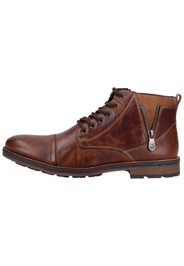 Rieker Stiefelette Glattleder Braun - surf4shoes