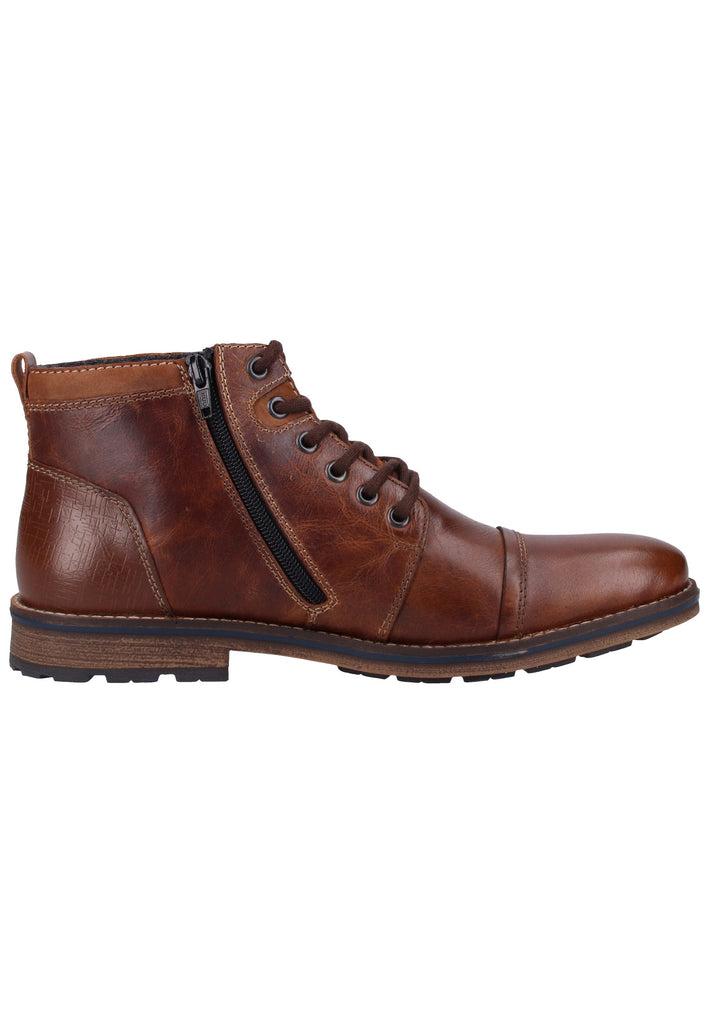 Rieker Stiefelette Glattleder Braun - surf4shoes