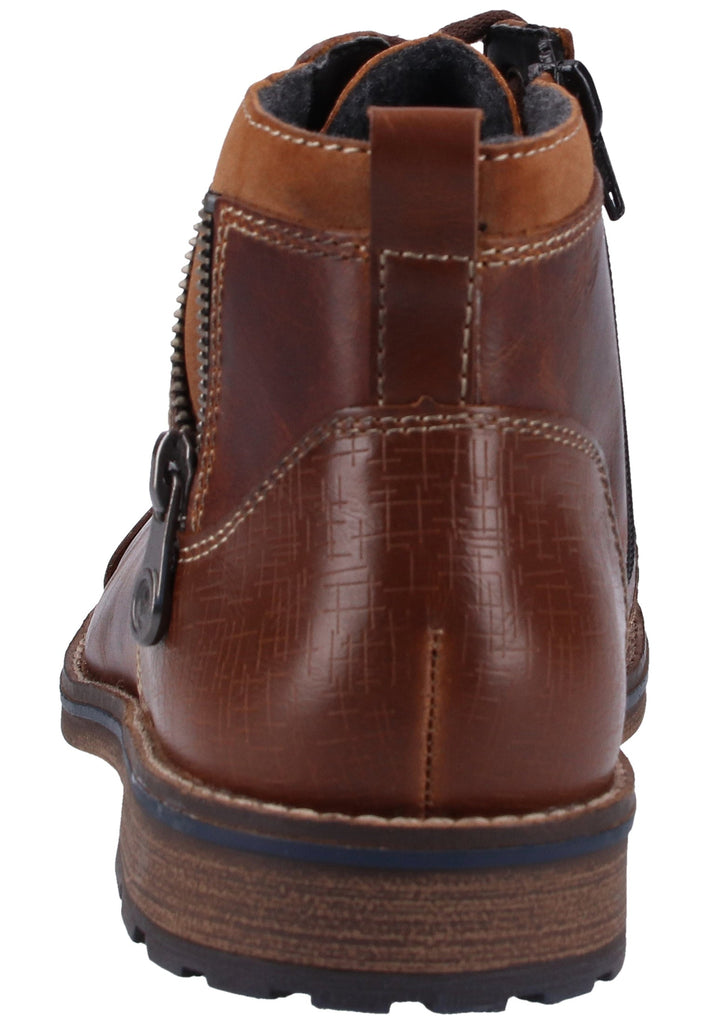 Rieker Stiefelette Glattleder Braun - surf4shoes