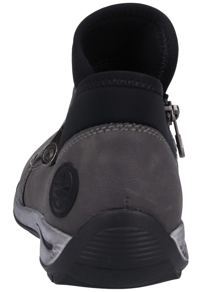 Rieker Slipper Lederimitat Schwarz - surf4shoes