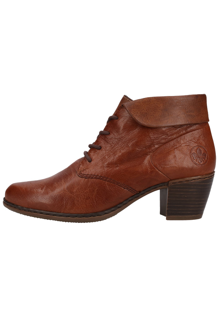 Rieker Stiefelette Glattleder Braun - surf4shoes