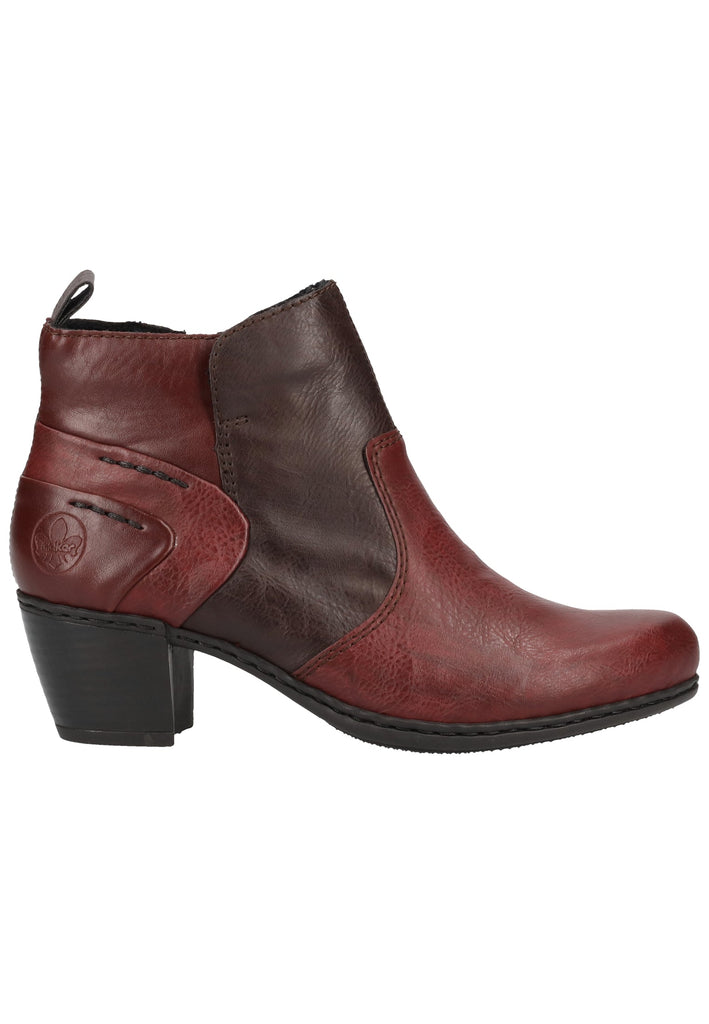 Rieker Stiefelette Lederimitat Bordeaux - surf4shoes