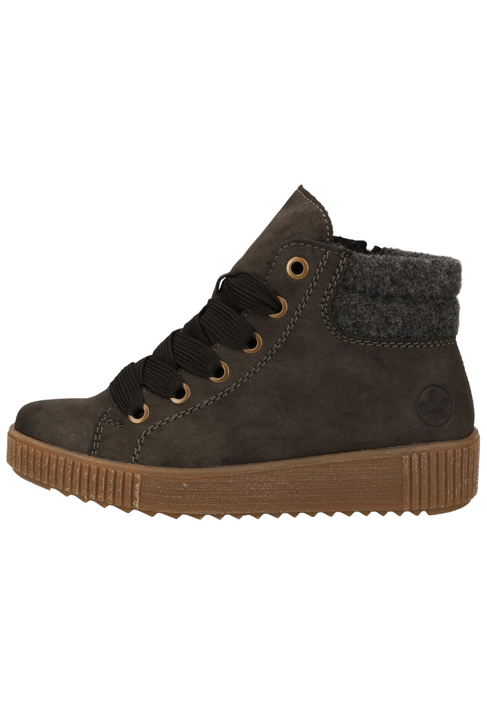 Rieker Sneaker Lederimitat Anthrazit Warmfutter - surf4shoes