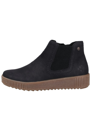 Rieker Stiefelette Lederimitat Schwarz Warmfutter - surf4shoes
