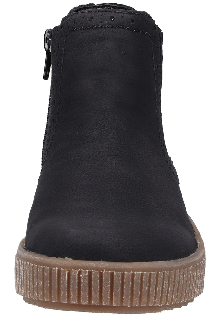 Rieker Stiefelette Lederimitat Schwarz Warmfutter - surf4shoes