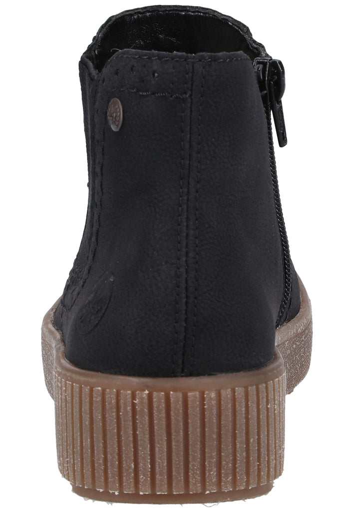 Rieker Stiefelette Lederimitat Schwarz Warmfutter - surf4shoes