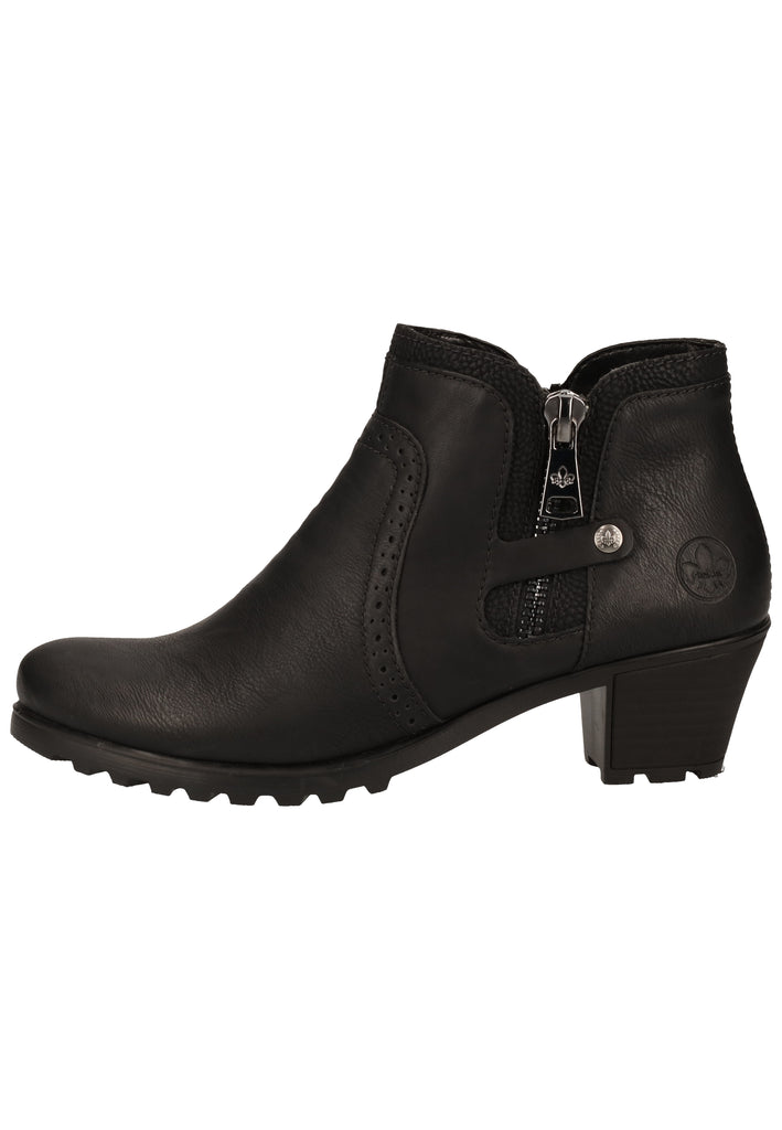 Rieker Stiefelette Lederimitat Schwarz Warmfutter - surf4shoes
