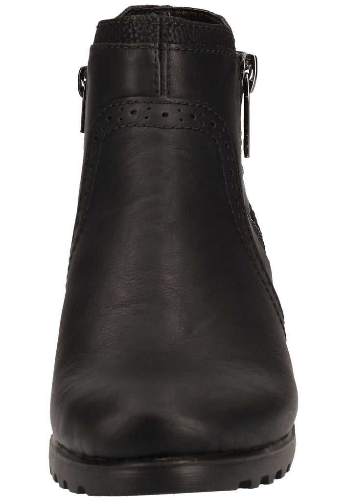 Rieker Stiefelette Lederimitat Schwarz Warmfutter - surf4shoes