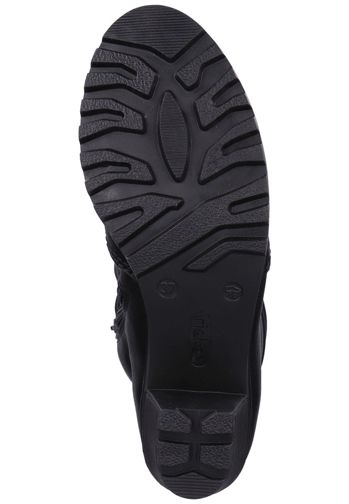 Rieker Stiefel Lederimitat Schwarz Warmfutter - surf4shoes