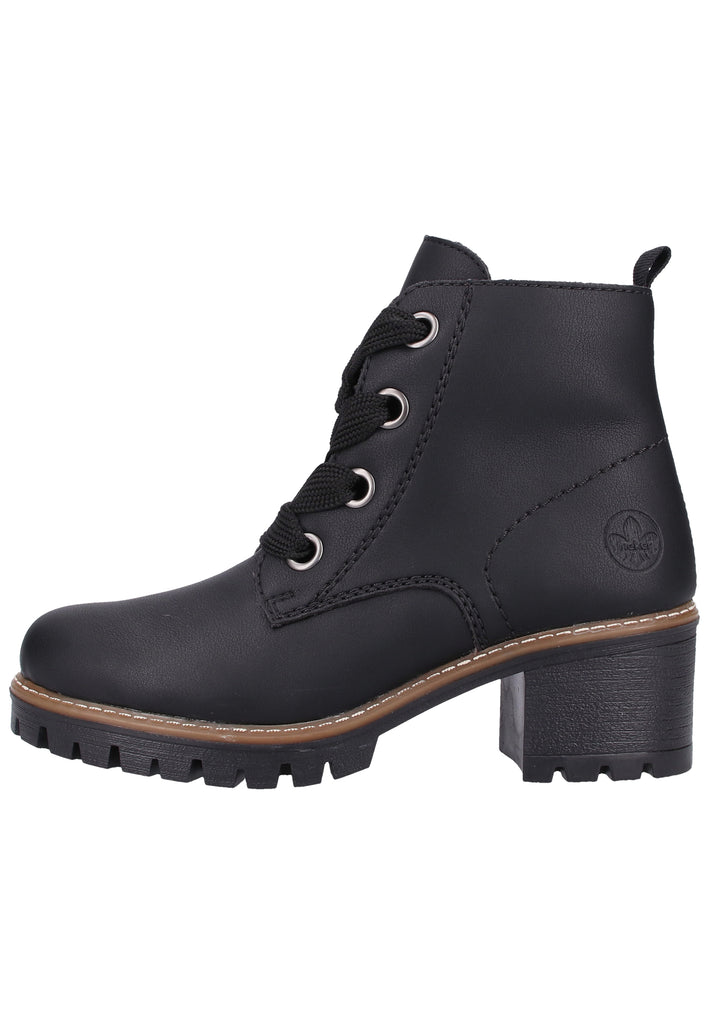 Rieker Stiefelette Lederimitat Schwarz Warmfutter - surf4shoes