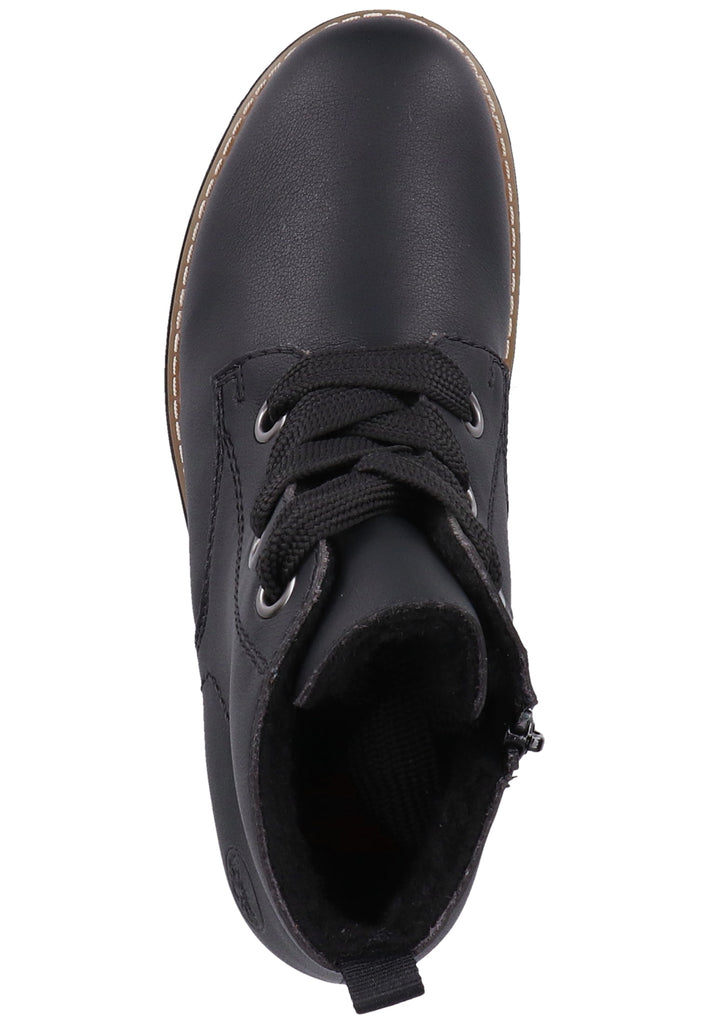Rieker Stiefelette Lederimitat Schwarz Warmfutter - surf4shoes