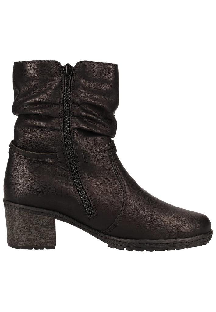 Rieker Stiefelette Lederimitat Schwarz Warmfutter - surf4shoes