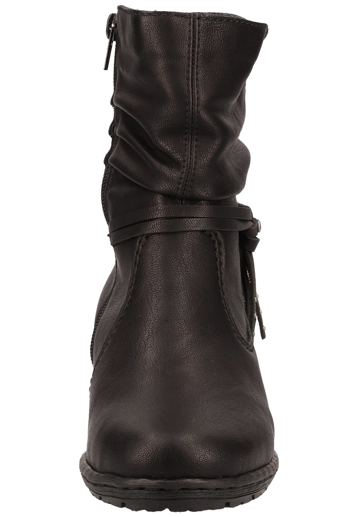 Rieker Stiefelette Lederimitat Schwarz Warmfutter - surf4shoes