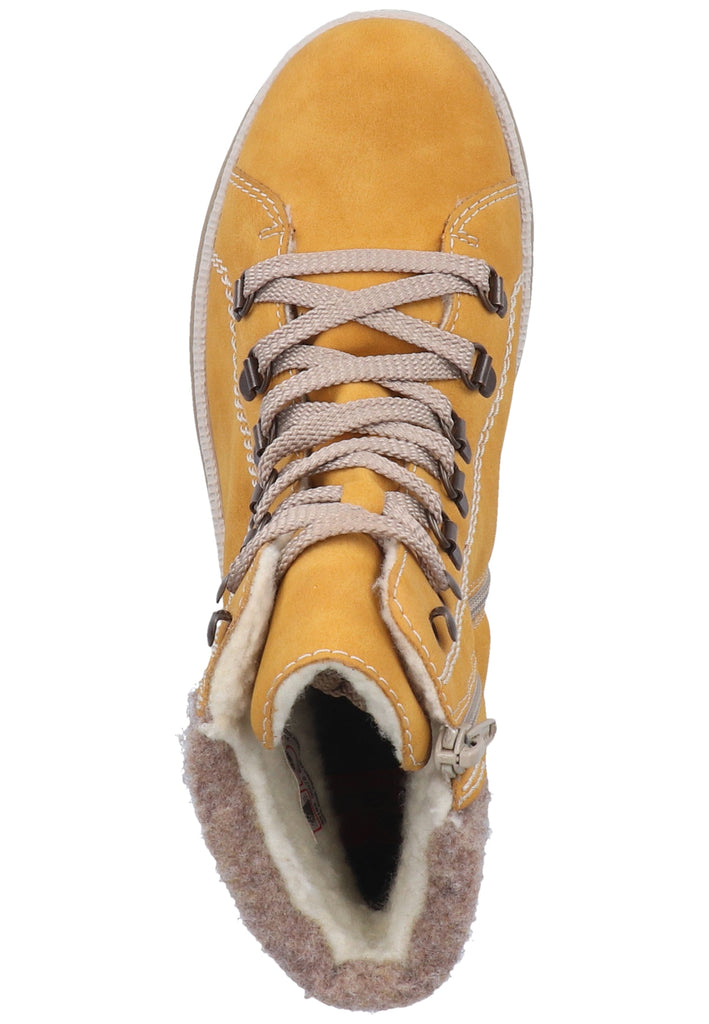 Rieker Stiefelette Lederimitat Braun Warmfutter - surf4shoes