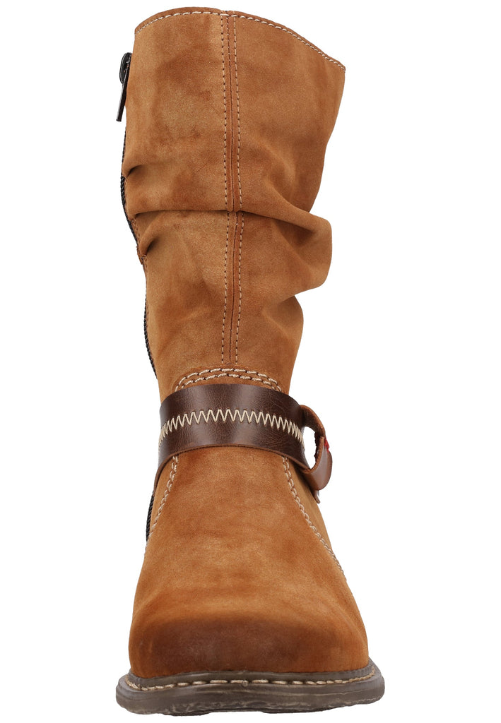 Rieker Stiefel Lederimitat Kastanie Warmfutter - surf4shoes