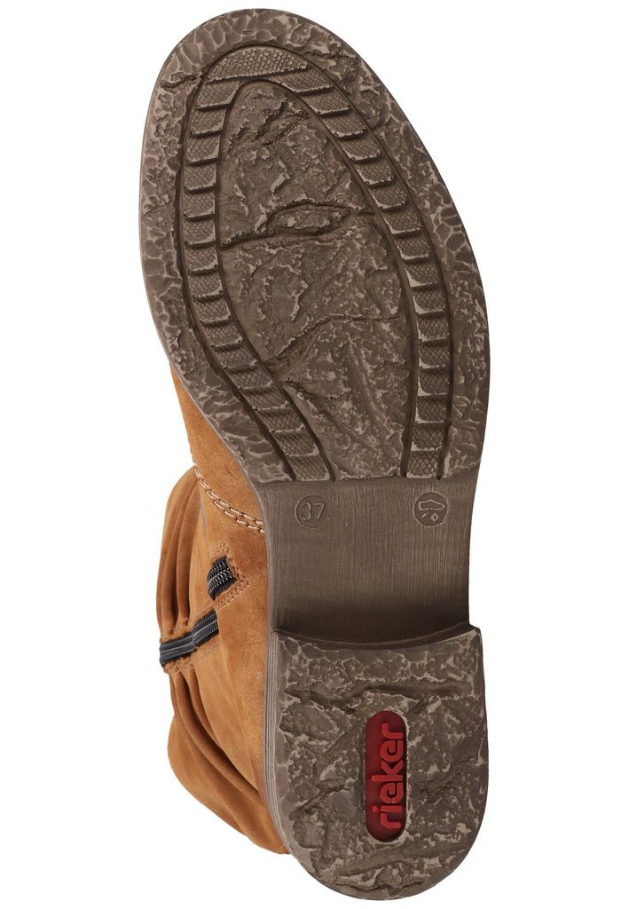 Rieker Stiefel Lederimitat Kastanie Warmfutter - surf4shoes