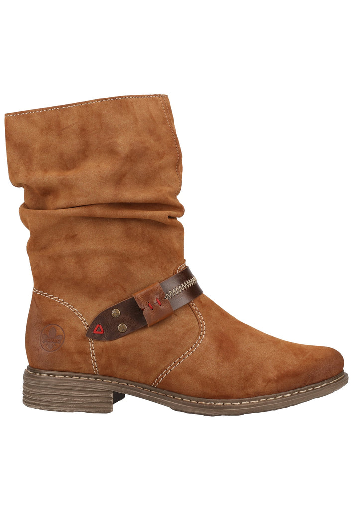 Rieker Stiefel Lederimitat Kastanie Warmfutter - surf4shoes