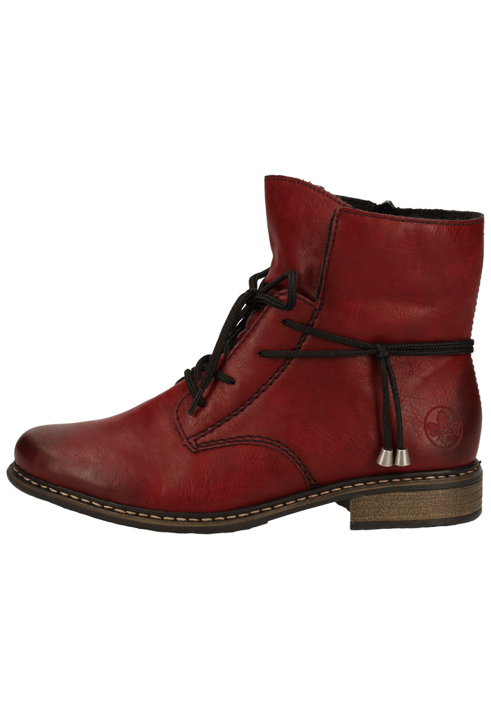 Rieker Stiefelette Lederimitat Wine Warmfutter - surf4shoes