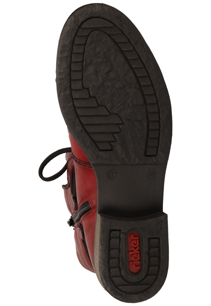 Rieker Stiefelette Lederimitat Wine Warmfutter - surf4shoes