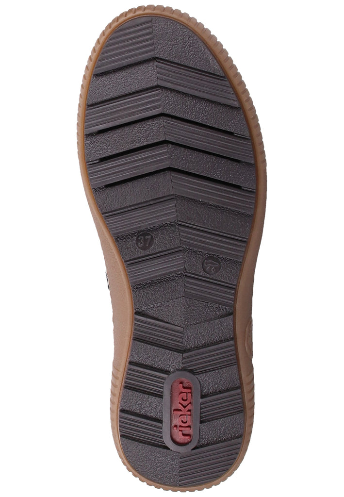 Rieker Stiefelette Lederimitat Blau/Braun Warmfutter - surf4shoes