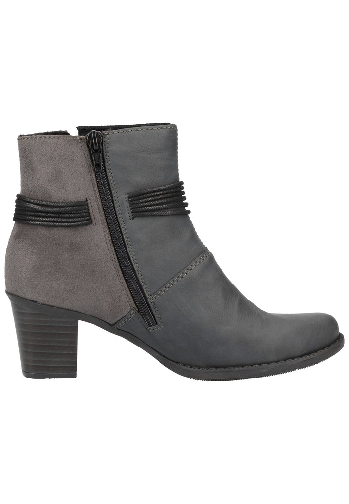 Rieker Stiefelette Lederimitat Grau - surf4shoes