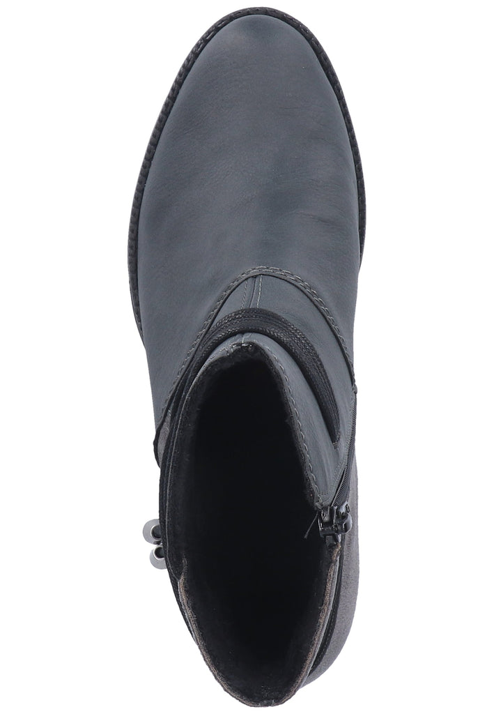 Rieker Stiefelette Lederimitat Grau - surf4shoes