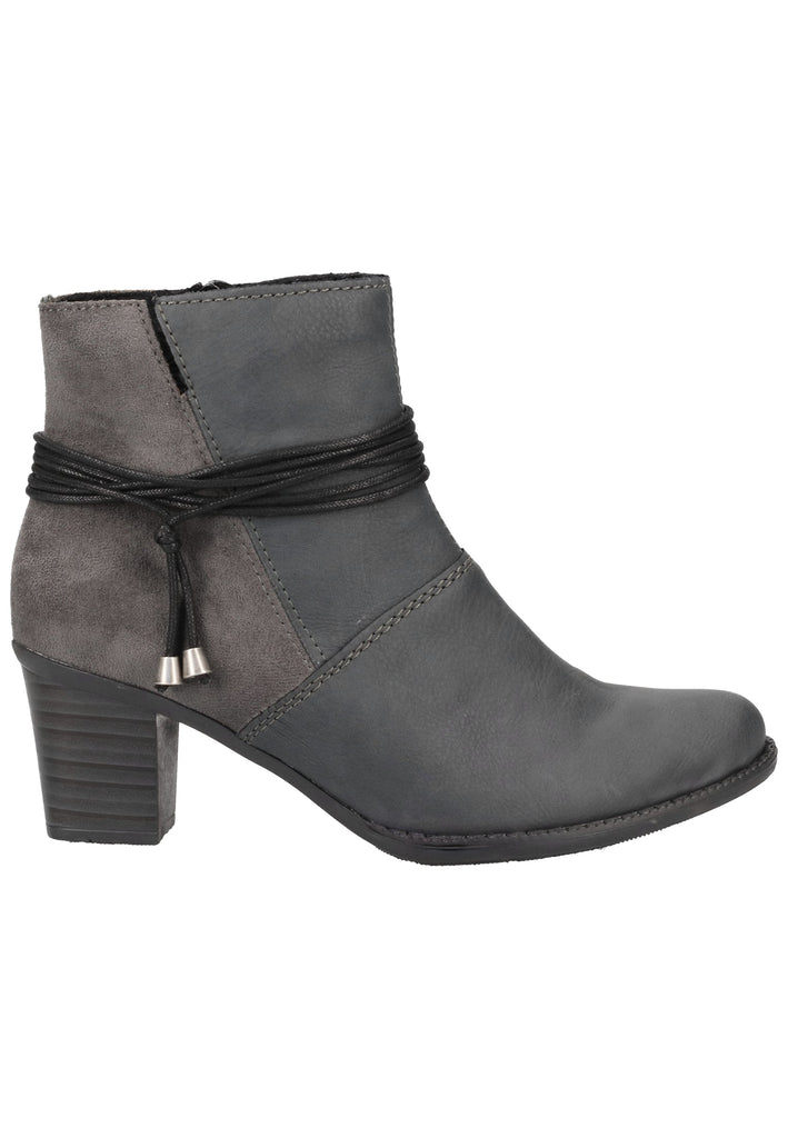 Rieker Stiefelette Lederimitat Grau - surf4shoes