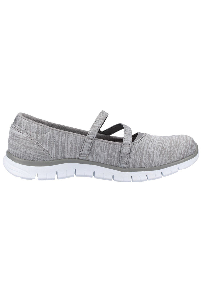 Skechers Ballerinas Textil Grau - surf4shoes