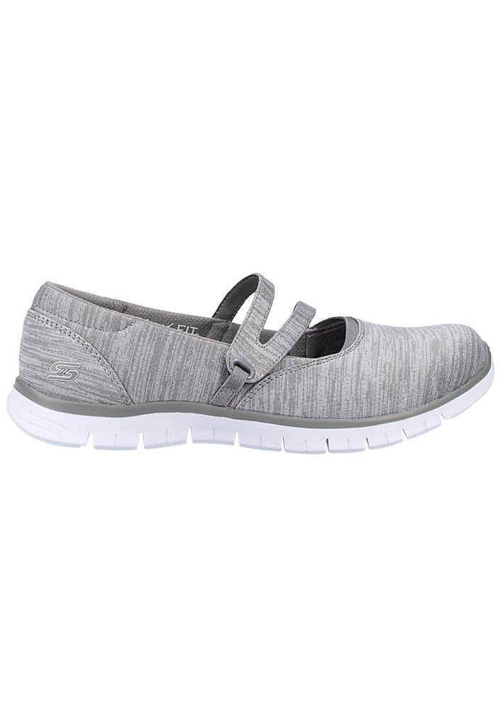 Skechers Ballerinas Textil Grau - surf4shoes